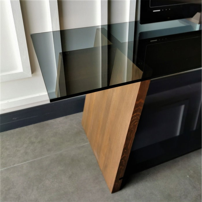 Hanah Home Soporte de TV en Nogal y Negro